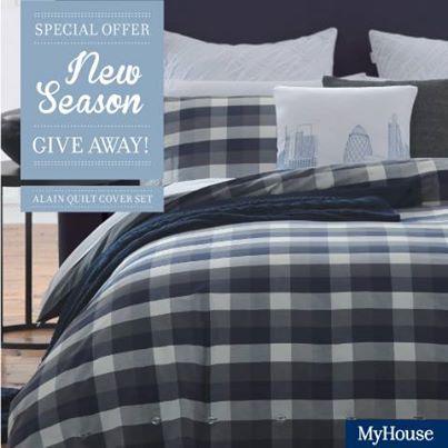 MyHouse – Like and share to Win a “Alain” quilt cover set