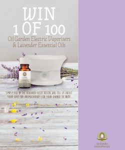 Oil Garden Aromatherapy – Win one of 100 electric vaporisers and lavender essential oils