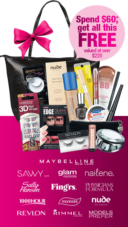 Priceline – Spend $60 or more to get a FREE cosmetics gift back worth over $220