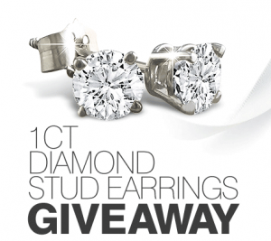 SuperJeweler – Win A Pair Of 1 CT Diamond Stud Earings Giveaway