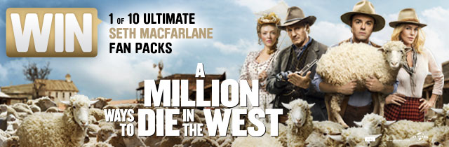 Village Cinema – buy ticket online to A Million Ways to die in the West and win 1 of 10 Seth Macfarlane fan packs
