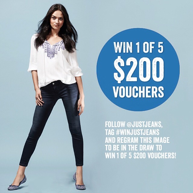 Just Jeans – WIn 1 of 5 $200 Vouchers