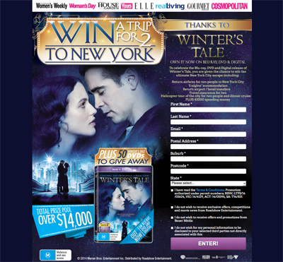 Purchase Magazine from Newsagencies – Win a trip to New York