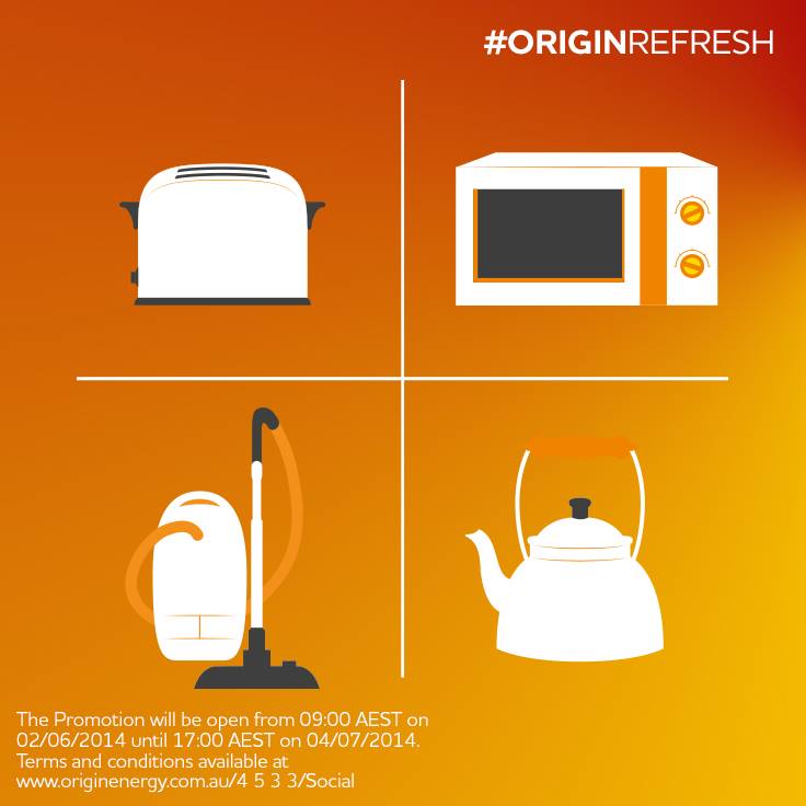 Origin Energy – Win small home appliances