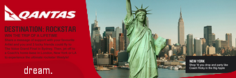 The Voice – Qantas – Win trip to Sydney and fly to New York, London or LA