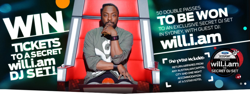 The Voice – Win Tickets to the Will.i.am Secret DJ Set