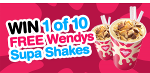 Wendys – Win 1 of 10 Free Wendys Supa Shakes