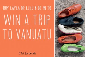 Ziera Shoes – Win a trip for 2 to Vanuatu