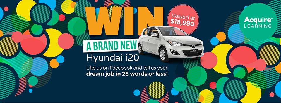 Acquire Learning – Tell your dream job for a chance to Win a new Hyndai i20