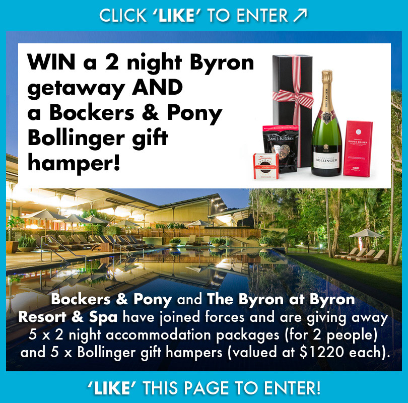 Bockers and Pony – Win 1 of 5 Byron Bay getaways (no travel)