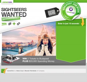 CareerOne – Win trip to Amsterdam / Budapest / Bali / Lima / Queenstown and Cash