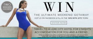 Jets Swimwear – Win 1 of 2 Luxurious Weekend Escapes