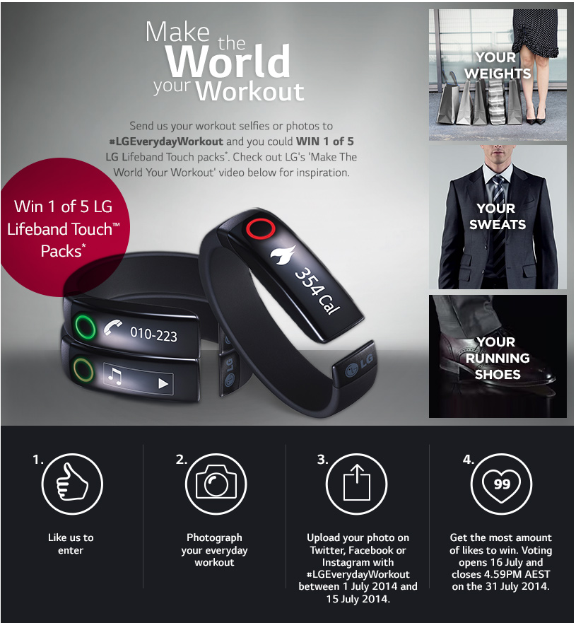 LG – Win 1 0f 5 LG Lifeband Touch packs