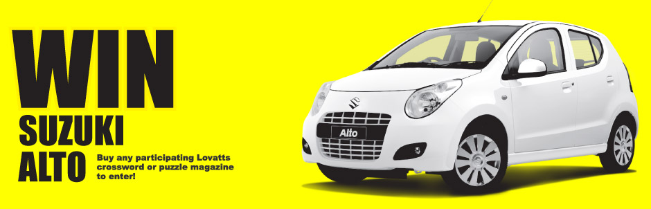 Lovatts – WIN A brand new Suzuki Alto