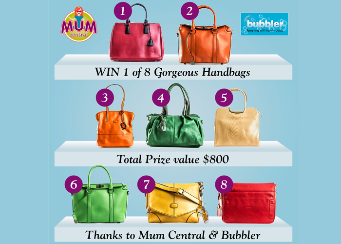 Mum Central & Bubbler – Win 1 of 8 Gorgeous Handbags