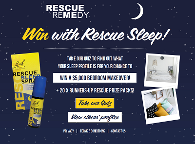 Rescue – Win $5,000 Bedroom Makeover (Take a sleep quiz to win)
