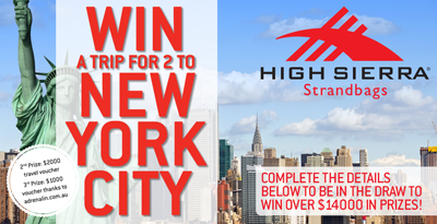 Strandbags – High Sierra – Win a trip to New York for 2