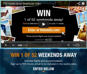TFE Hotels – eClub Newsletter – Win 1 of 52 Weekends Away