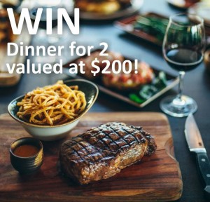 The Meat & Wine Co – Win a dinner for 2 valued at $200