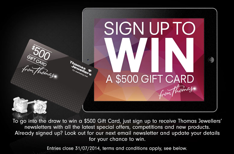 Thomas Jewellers – Win a $500 Gift Card