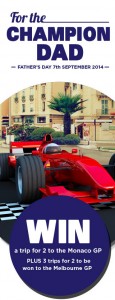 Win a trip for 2 to the Monaco GP plus 3 trips to the Melbourne GP – Cellarbrations Store, The Bottle-O Store or IGA Liquor Store