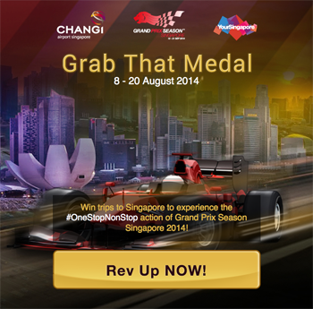 Changi Airport – Win trips to Singapore to experience the #OneStopNonStop action of Grand Prix Season Singapore 2014