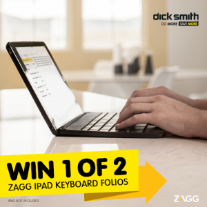 Dick Smith – Win 1 of 2 Zagg iPad Keyboard Folios