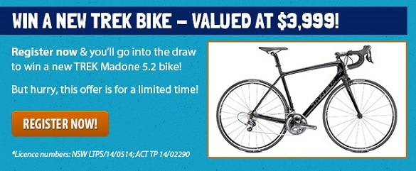 Great Cycle Challenge – Win a new Trek Bike valued at $3999