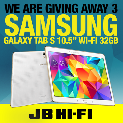 JB Hi-Fi – Win 1 of 3 Samsung Galaxy Tab S 10.5 32GB WiFi Ta