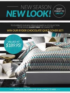 Linen House – Win 1 of 2 Ryder Chocolate Quilt Cover Sets