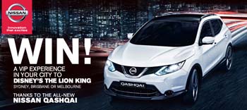 Nissan Qashqai – Win a VIP Experience to Disneys The Lion King