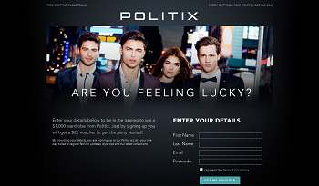 Politix – Sign up to win a $1,000 Politix wardrobe