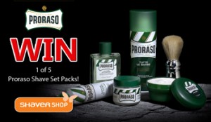 Shaver Shop – Win 1 of 5 Proraso Shave Set Packs