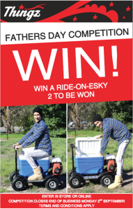 THINGZ GIFTS – WIN 1 of 2 Ride-on-Eskies