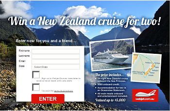 Webjet – Win a New Zealand Cruise on the Sea Princess valued up to $5,000