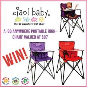 Whats on 4 Little Ones – Win a $97 Go Anywhere Protable Highchair