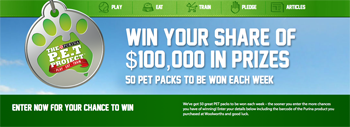 Woolworths – Purina – Win a share of $100,000 in Prizes