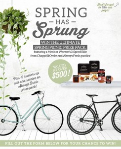 Always Fresh – Win 3-speed Bike from Chappelli Cycles and Fresh goodies prize pack