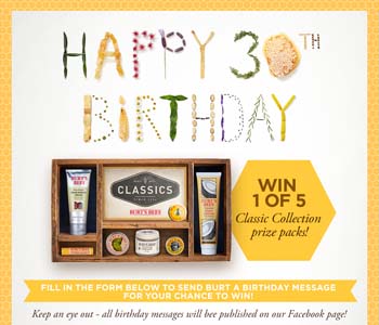 Burt’s Bees – Win 1 of 5 Classic Collection prize packs