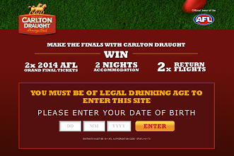 Carlton Draught – Win 2 x 2014 AFL Grand Final Tickets and a trip to Melbourne (enter via Prime7, GWN7 and 7QLD)