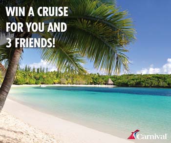 Carnival Cruise Lines Australia – Win a Cruise for you and 3 friends