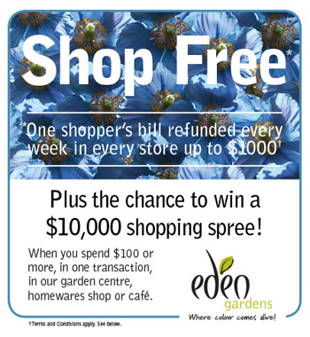 Eden Gardens – Win weekly up to $1000 and a chance to win a $10000 shopping spree