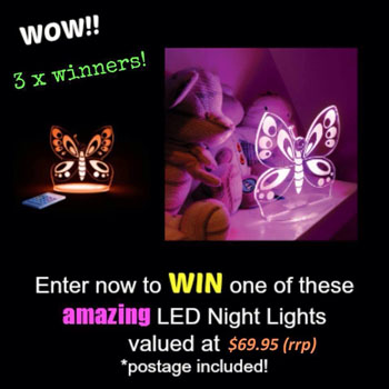 Hatched Designs – Win 1 of 3 LED Night Lights