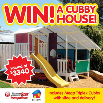Jumps Star Trampolines – Win a $3,300 Cubby House