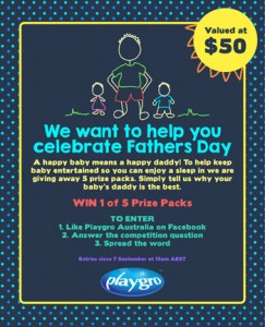 Playgro Australia – Win 1 of 5 Playgro Prize Packs