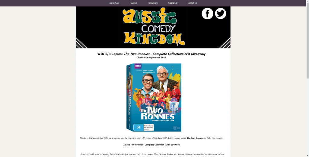 Aussie Comedy Kingdom –  Win This Collection On Dvd All You Have To Do Is Fill Out Your Details In The Form Below And You’re On Your Way To Victory