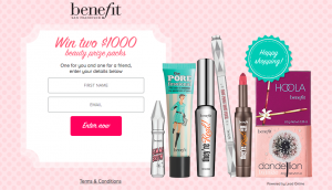 Benefit Cosmetics – Win 2 beauty prize packs-one for you and one for a friend valued at $2,000AUD
