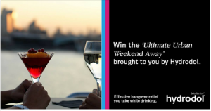 Bio Revive – Hydrodol – Win the Ultimate Urban Weekend Away for 2 valued at $1,400