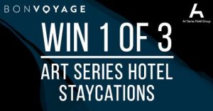 Bon Voyage – Win 1 of 3 Art Series Hotel Staycations for 2 valued at up to $400