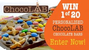Channel Seven – Sunrise Family Newsletter ‘Chocolab’ – Win 1 of 20 personalized Chocolab chocolate bar valued at $24 each